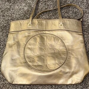 Coach Laura Leather Large Tote Carryall Shoulder Handbag F18336